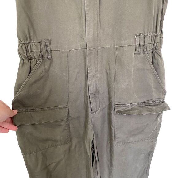 Abercrombie Fitch Green Sleeveless Utility Jumpsuit Playsuit Size Small Tall - Picture 11 of 12